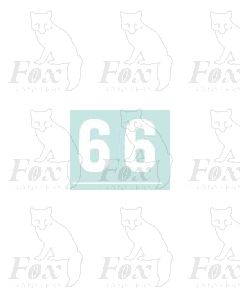 White (19mm high) - 1 pair number 6