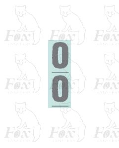 Silver - 9.75mm high - 1 pair number 0