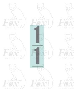 Silver 19mm high - 1 pair number 1