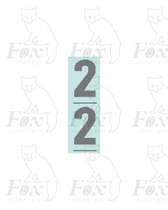 Silver 13.5mm high - 1 pair number 2