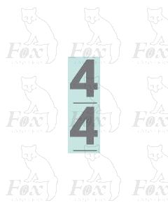 Silver 19mm high - 1 pair number 4