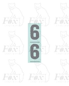 Silver 13.5mm high - 1 pair number 6