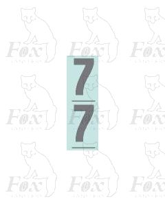 Silver 19mm high - 1 pair number 7