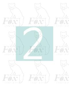 Alpha-Numerics. White 38.8mm high - 1 x number 2