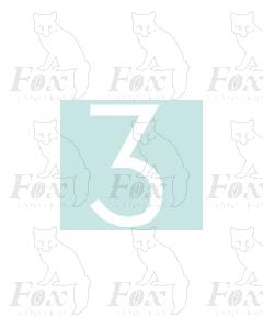 Alpha-Numerics. White 20mm high - 1 x number 3