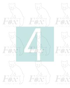 Alpha-Numerics. White 38.8mm high - 1 x number 4