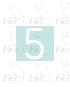 Alpha-Numerics. White 20mm high - 1 x number 5