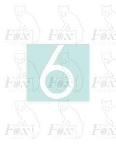 Alpha-Numerics. White 27mm high - 1 x number 6