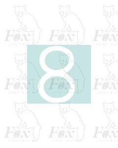 Alpha-Numerics. White 38.8mm high - 1 x number 8