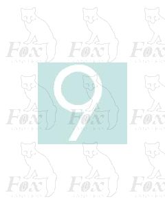 Alpha-Numerics. White 20mm high - 1 x number 9