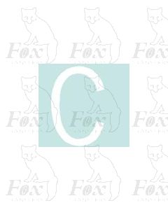 Alpha-Numerics. White 27mm high - 1 x letter C