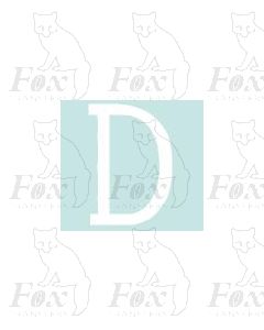 Alpha-Numerics. White 27mm high - 1 x letter D