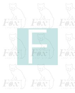 Alpha-Numerics. White 27mm high - 1 x letter F
