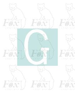 Alpha-Numerics. White 38.8mm high - 1 x letter G