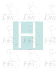 Alpha-Numerics. White 38.8mm high - 1 x letter H