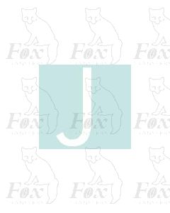 Alpha-Numerics. White 38.8mm high - 1 x letter J