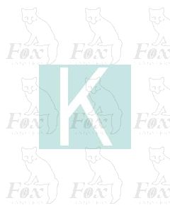 Alpha-Numerics. White 20mm high - 1 x letter K