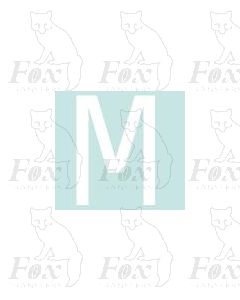 Alpha-Numerics. White 27mm high - 1 x letter M