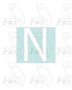 Alpha-Numerics. White 38.8mm high - 1 x letter N