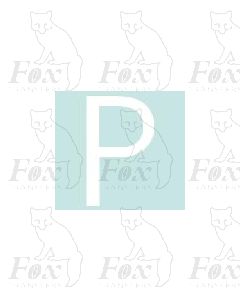Alpha-Numerics. White 20mm high - 1 x letter P