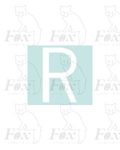 Alpha-Numerics. White 20mm high - 1 x letter R