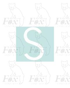 Alpha-Numerics. White 27mm high - 1 x letter S