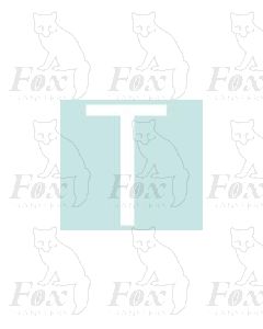 Alpha-Numerics. White 38.8mm high - 1 x letter T