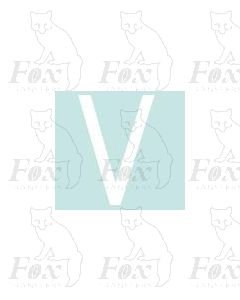 Alpha-Numerics. White 38.8mm high - 1 x letter V