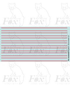 Twin Red Boiler Banding/Cylinder Cover Lining - LNWR & BR