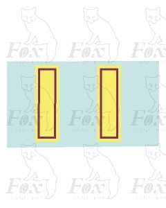 (20mm high) cream/crimson inline - 1 pair number 1