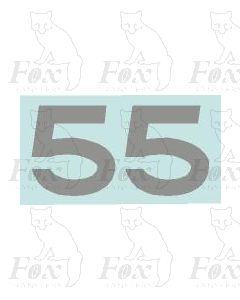 (11mm high) Silver - 1 pair number 5