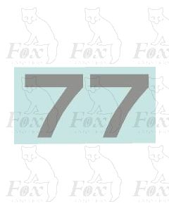 (31.5mm high) Silver - 1 pair number 7