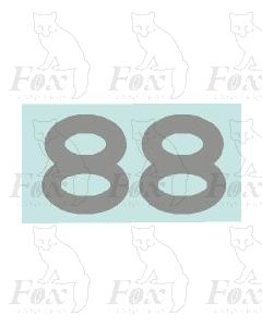 (16mm high) Silver - 1 pair number  8