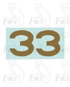 (22.5mm high) Gold -1 pair number 3