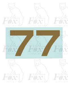 (16mm high) Gold -1 pair number 7