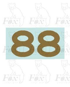 (11mm high) Gold -1 pair number 8