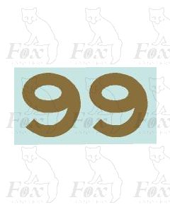 (16mm high) Gold -1 pair number 9