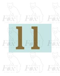 (22.25mm high) Gold - 1 pair number 1