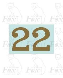 (22.25mm high) Gold - 1 pair number 2