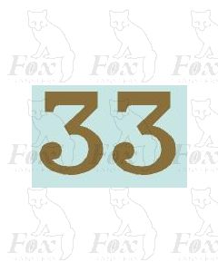 (38mm high) Gold - 1 pair number 3