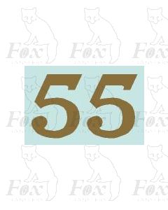 (22.25mm high) Gold - 1 pair number 5