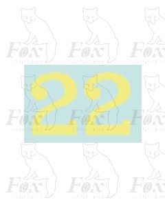 (20mm high) Off white (straw) - 1 pair number 2