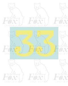 (22.25mm high) Off white (straw) - 1 pair number 3