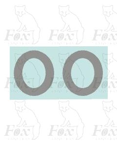 (11mm high) Silver - 1 pair number 0