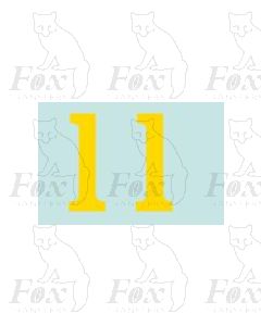 (20mm high) Yellow - 1 pair number 1