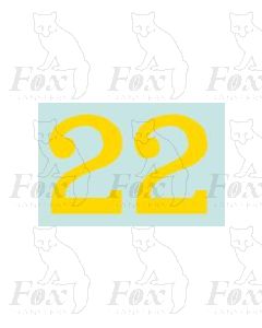 (38mm high) Yellow - 1 pair number 2