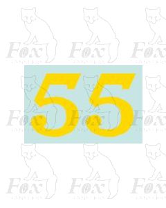 (32mm high) Yellow - 1 pair number 5
