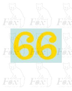 (16.5mm high) Yellow - 1 pair number 6