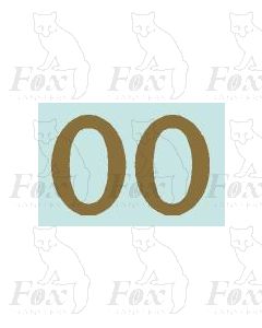 (20mm high) Gold - 1 pair number 0