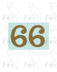 (32mm high) Gold - 1 pair number 6